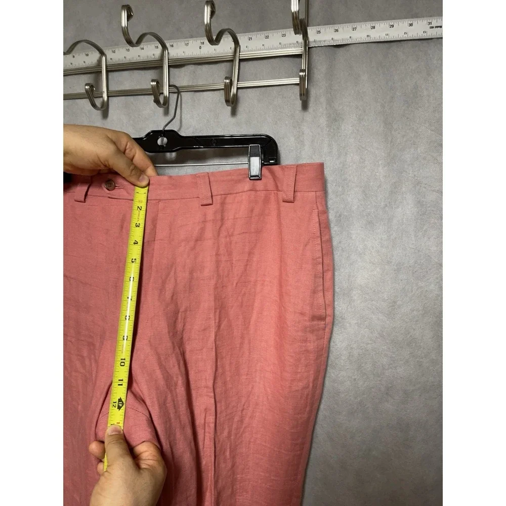 Ralph Lauren Pants Men 42X30 Salmon Linen Summer Academia Vacation Casual Hybrid